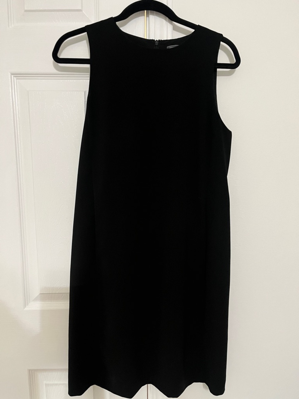 Vince Black Sleeveless Midi Shift Dress